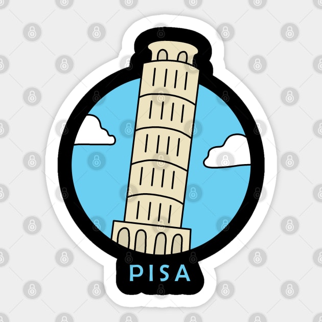 Leaning Tower of Pisa Sticker by valentinahramov